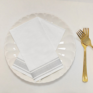 Hanlin Printed Paper Napkins 330mmx400mm Gold Foil Wedding Party Disposable Tableware - Product Image 3