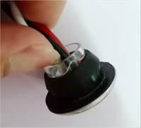 3/4 pouces mini rond ambre rouge Chrome remorque feux de position latéraux LED stroboscopique Waring lumière camions tracteurs feux de gabarit