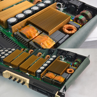Roland Crown R4 1600W Amplifier Digital Subwoofer Profesional 4-Kanal untuk Pesta R4800 Kelas D 8-10 Inch Hitam