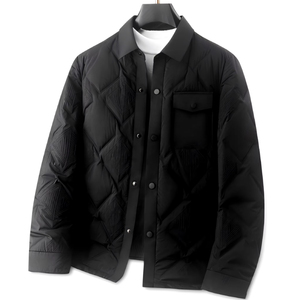 Giacca Trapuntata Antivento da Uomo YZ Autunno Inverno, 90% Piumino d'Anatra Caldo, Collo Alto, Spessore Standard, Cappotto Casual Giovanile - Product Image 2