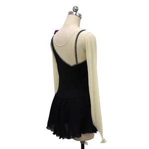 Robe <span class=keywords><strong>de</strong></span> <span class=keywords><strong>patinage</strong></span> <span class=keywords><strong>artistique</strong></span> scintillante pour enfants et filles Robe <span class=keywords><strong>de</strong></span> ballet <span class=keywords><strong>de</strong></span> <span class=keywords><strong>patinage</strong></span> à roulettes en maille et strass - Product Image 5
