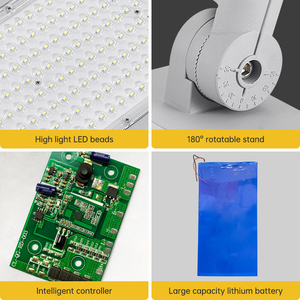 Réverbères de paysage à basse tension panneau solaire photovoltaïque extérieur lumières poteau de réverbère 300w avec lampadaire solaire 250w - Product Image 6