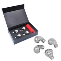 Gants de boxe de qualité supérieure en forme de pierres à whiskey-Glaçons en métal SS pour le refroidissement du vin et des boissons alcoolisées Ensemble de pierres à whisky en acier inoxydable