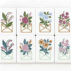 Miss Denim Lavender Floral Epistles Joker Tessere da Mahjong in Acrilico Lucidate a Mano, Moderne, di Lusso ed Eleganti, per Giochi d'Azzardo e Poker - Product Image 6