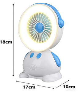 Fan light, <b>with</b> cute cartoon LED desk lamp, USB rechargeable and <b>plug</b>-in dual-use, LED ceiling light, modern ceiling light. - Product Image 2