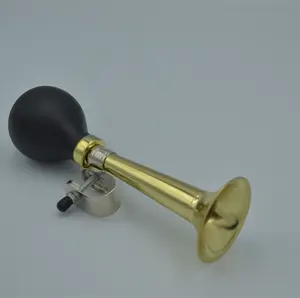 gold straight 7" and 9" horn bicycle air horn