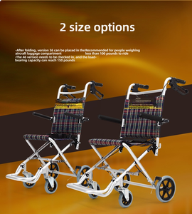 Silla de Ruedas Ultraligera para Personas Mayores, Plegable y Portátil para Viajar, Apta para Niños y Ancianos, Pequeña y Compacta, Fácil de Transportar - Product Image 2
