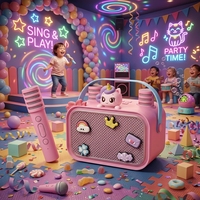 Microphone Karaoké Enfant à Motif Licorne en Gros, Haut-Parleur Éducatif pour Chant, Prise en Charge OEM ODM Personnalisée