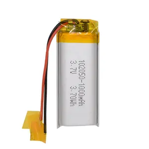 OEM Good Quality Price Solar Cell Energy Storage Lithium-ion Battery 102050 LP Battrie 3.7V 1000mah Li Polymer Lipo Batteries