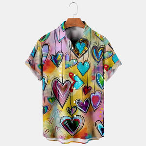 กางเกงชายหาดแบบลำลองของผู้ชายสำหรับฤดูร้อนอิสระเสื้อเชิ้ตแบบข้ามพรมแดนพิมพ์ลาย3D ดิจิตอลสี่ด้าน - Product Image 4