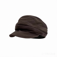 Gorra octogonal fina y transpirable con diseño apilado, versátil, que estiliza el rostro, estilo pintor artístico