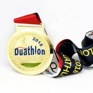 Medalla Deportiva Metálica 3D de Diseño Personalizado al por Mayor de Oneway, Trofeos Personalizados, Premio de Oro para Triatlón, Medalla de Duatlón - Product Image 1