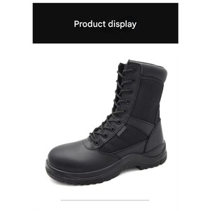 Botas Tácticas Negras Personalizadas para Hombre - Botas de Senderismo de Montaña Resistentes al Deslizamiento para Exteriores, Botas de Seguridad Ligeras - Product Image 4
