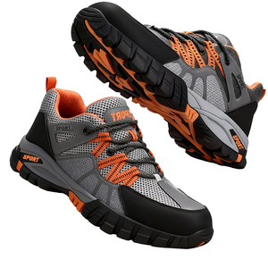 Chaussures de sécurité antidérapantes, anti-perforation, à embout en acier, avec insert en plastique pour usage en usine, unisexe, en cuir microfibre – Offre Spéciale - Product Image 4