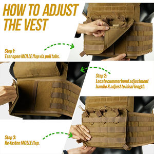 Chaleco Táctico ARTEX Impermeable para Caza al Aire Libre, Ajustable, de Liberación Rápida, con Sistema Molle, Chaleco de Seguridad Táctico - Product Image 3