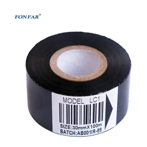 30mm * 100m Black LC1 New and FC2 Hot Foil Stamping for Paper / Plastic for Coding on Food Packing