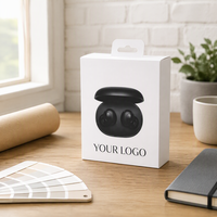 Boîte d'emballage personnalisée pour écouteurs TWS avec logo blanc, boîte de vente au détail en papier imprimée OEM pour la vente en gros de la marque