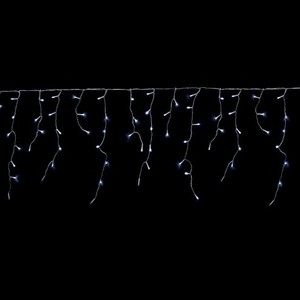 Cortina de Luces LED Frías Blancas de 180 LED con Transformador, 6M+3MX56CM - Product Image 1