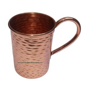 Tasse de Mule de moscou martelée en cuivre pur pour la maison, le Bar, l'hôtel, le Restaurant et le café - Product Image 1