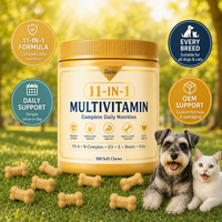 Complément multivitaminé 11 en 1 pour chiens, formule nutritionnelle complète et équilibrée, comprimés à mâcher mollets à la lécithine, soin quotidien, vente en gros