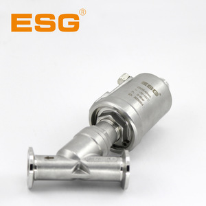 Vanne pneumatique à siège incliné ESG DN25 DN32 à deux voies pour eau et liquides à basse pression et température ambiante - Product Image 4