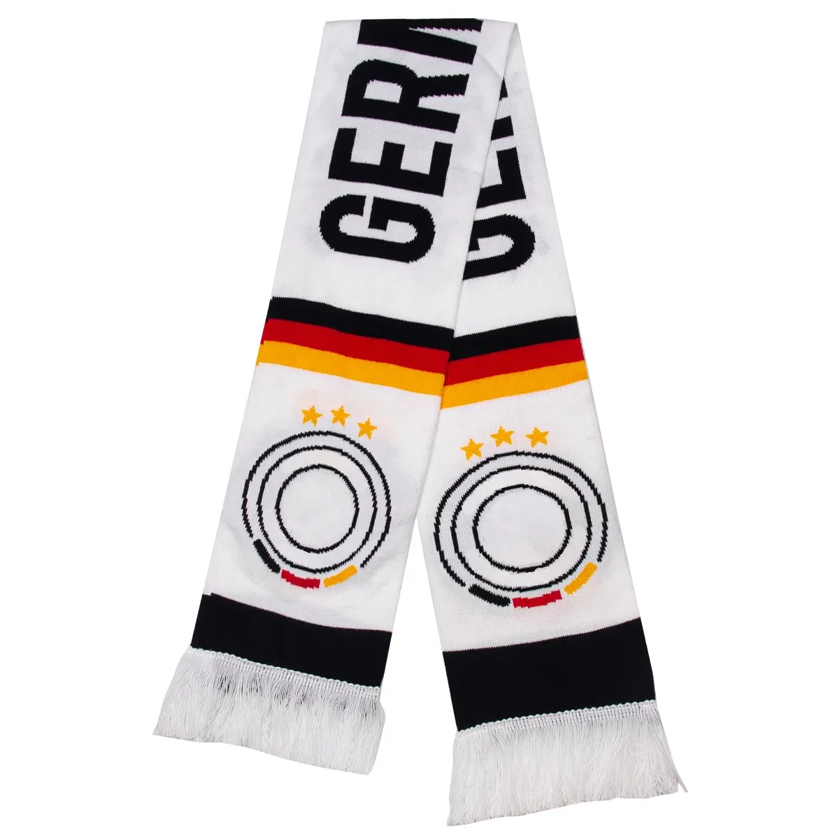 Custom Logo Printing Sport Team Football Fan Scarf Fashion Acrylic Knitted Scarves Football Club Scarf