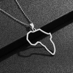 Rfjeweloutfit-collar con <span class=keywords><strong>mapa</strong></span> <span class=keywords><strong>de</strong></span> África para mujer, collar con <span class=keywords><strong>mapa</strong></span> <span class=keywords><strong>de</strong></span> África del país <span class=keywords><strong>de</strong></span> Sudáfrica, collares simples del continente africano, joyería para mujer - Product Image 5