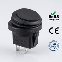 Interrupteur à bascule rond IP65 20mm 12V 24V ON-OFF SPST 2 broches étanche pour montage sur panneau CE RoHS Qualité automobile et marine Fournisseur OEM en gros