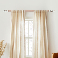 Nouvel ensemble de tringles à rideaux doubles ou simples réglables en acier inoxydable doré, style Art Déco, écologique et extensible pour fenêtres