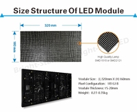 P4 Indoor Vollfarb-SMD 2121 4mm LED-Anzeigepanel 80x40 HDR 600cd 165Hz 5000:1 Kontrast 160° 120% SRGB 1 Jahr Garantie