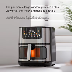 <span class=keywords><strong>Friteuse</strong></span> à air visuelle grande capacité 15L 2800W, cuve entièrement métallique, haute température, <span class=keywords><strong>sans</strong></span> <span class=keywords><strong>odeur</strong></span>, panier antiadhésif amovible, 12 programmes prédéfinis - Product Image 3