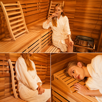 Sauna extérieur de grande taille, imperméable, en bois de cèdre rouge, pour la maison