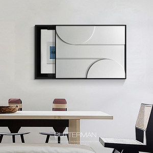 Sala <span class=keywords><strong>de</strong></span> estar decorativa abstracta 3D geométrica medidor <span class=keywords><strong>de</strong></span> electricidad pintura medidor eléctrico caja cubierta - Product Image 2