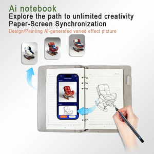 Libreta Inteligente con IA, Modelo 2026, A5, <span class=keywords><strong>de</strong></span> Cuero, con Bolígrafo Inteligente, Sincronización <span class=keywords><strong>de</strong></span> Pantalla, Grabación <span class=keywords><strong>de</strong></span> Reuniones en Texto - Product Image 2