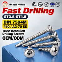 Steel Pan Head Self Drilling Screws Phillips Drive Cross Recessed Screws M8 for Sheet Metal Fastening Wholesale