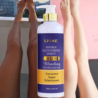 Crème Visage et Lait Corporel Éclaircissant Gluta Plus Marque Blanche pour Femmes à la Peau Noire Naturelle