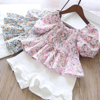 2021 neue Hersteller liefern westliche Landhausstil Kinder kleidung Kleid Mädchen Denim Sommerkleid ung Set