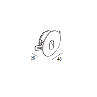 Applique murale LED 1W intérieure/extérieure en aluminium, blanc chaud 3500K, CRI 95, design moderne, éclairage encastré d'angle pour appartements et couloirs