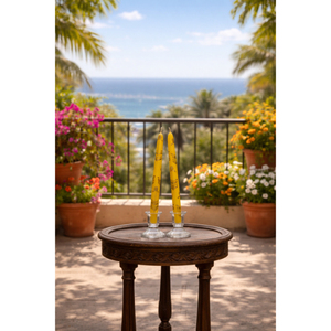 เทียนหอมลายดอกไม้เพ้นท์มือ-เทียนตกแต่งระดับพรีเมียม เทียนหรูหราสำหรับงานแต่งงาน ของขวัญทำมือ สีเขียวเซจ สำหรับเทศกาลคริสต์มาส - Product Image 2