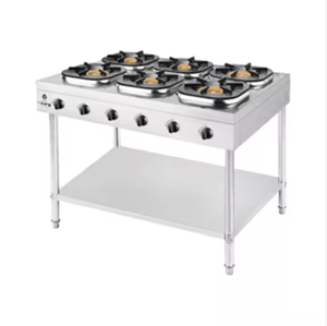Xách tay 6-burner LP <span class=keywords><strong>Gas</strong></span> đung thép thương mại Bếp <span class=keywords><strong>gas</strong></span> gang men Burner mũ cho nhà bếp ngoài trời hộ gia đình sử dụng - Product Image 1
