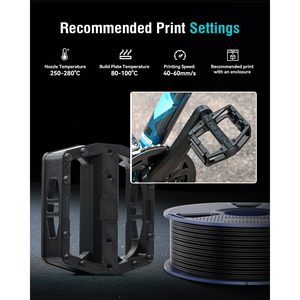 Filamento ABS de 1.75mm, 1kg, Negro, para Impresora 3D, Alta Resistencia, Resistente al Calor, Duradero, Compatible - Product Image 6