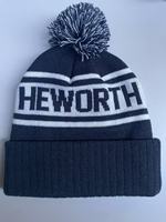 Bonnet en tricot de boules de fourrure de couleurs mélangées avec logo personnalisable motif d'arcs à pois brodés en 3D pour la plage ou les affaires Vente en gros