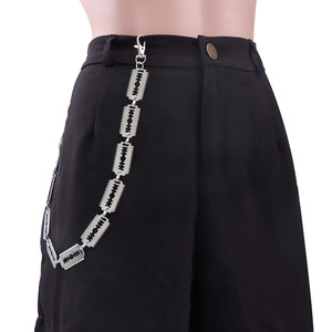 Chaîne de taille en métal, acier inoxydable, style punk urbain, pour jeans, accessoire de mode hip-hop pour jeunes - Product Image 1