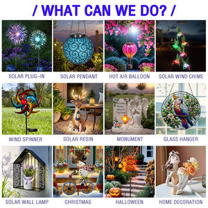 Penjualan laris lampu surya LED bola kaca retak bertenaga surya desain api unik lampu taman luar ruangan - Product Image 6