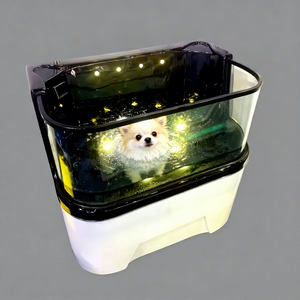 Baignoire Spa pour Animaux de Compagnie en Acrylique, Baignoire pour Chien avec Massage par Ondes, Ozone et Lumières Colorées pour le Toilettage des Animaux - Product Image 1