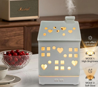 Diffuseur d'arômes en céramique pour la maison, humidificateur d'huiles essentielles, veilleuse cœur creux, capacité 101200 mL, fonction de minuterie pour chambre à coucher