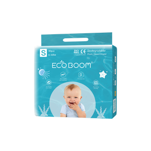 ECO BOOM-<span class=keywords><strong>pañales</strong></span> ecológicos desechables para bebé, pañal orgánico compostable de 420ml de absorbencia de tamaño S - Product Image 4