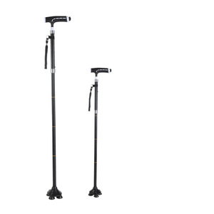 Folding Aluminum Alloy Cane Telescopic Foldable Rotating With Led <b>Light</b> Safety Cane For Seniors - Product Image 3