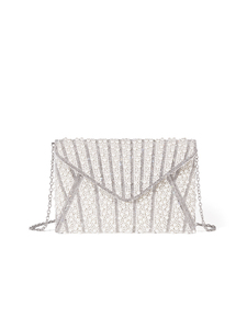 Bolso de Mano de Lujo Marca Bell con Perlas y Diamantes de Imitación Blancos para Bodas, Tipo Sobre, Alta Calidad, Joyería para Mujer, Diseño 5A - Product Image 4