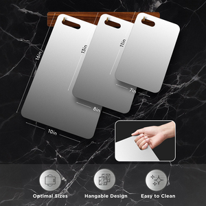 Planche à découper en titane pur non toxique, qualité alimentaire, 100% titane pur, tapis <span class=keywords><strong>de</strong></span> découpe, <span class=keywords><strong>plateau</strong></span> <span class=keywords><strong>de</strong></span> service, bloc à découper pour fruits et viande - Product Image 2